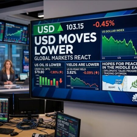 USD moves lower as markets flip. Crude oil lower.