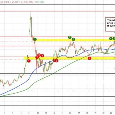 Crude oil futures higher on the day but remains below target bullish bias levels