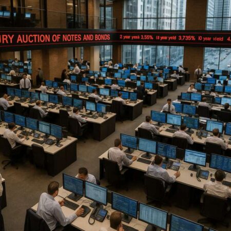 The U.S. Treasury sold $58 billion of 3 year notes at a high yield of 3.579%