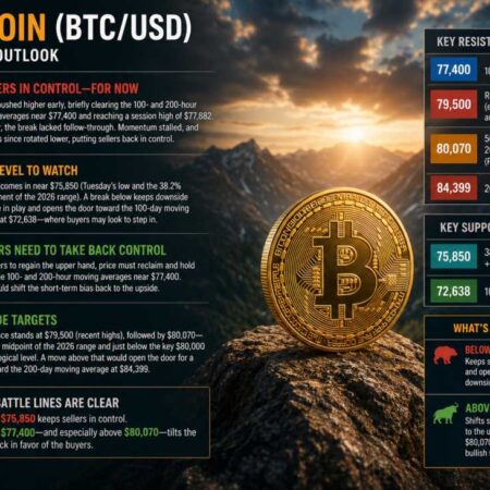 Bitcoin finds willing sellers near resistance targets, and the technical tilt shifts down.