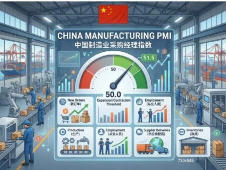 China manufacturing PMI forecast to slip to 50.1 in April. Mid East war lifts input costs