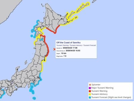 Japan issues tsunami warning after major 7.5 magnitude quake hits