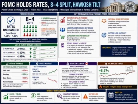 investingLive Americas FX news wrap 29 Apr: Fed Holds Rates, Split Tilts Hawkish. USD up