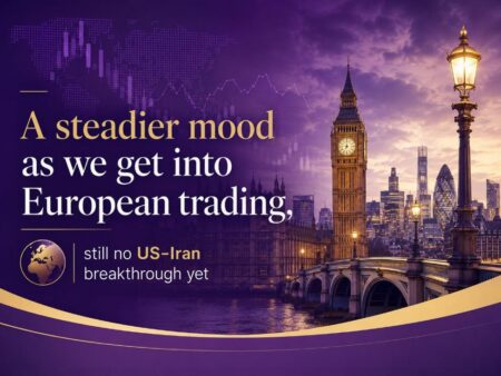 A steadier mood as we get into European trading, still no US-Iran breakthrough yet