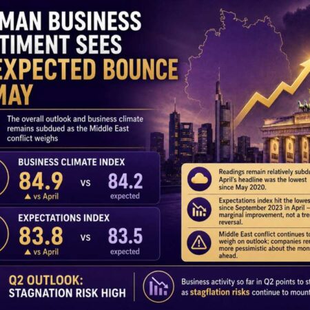 German business sentiment sees unexpected bounce in May but only a marginal one