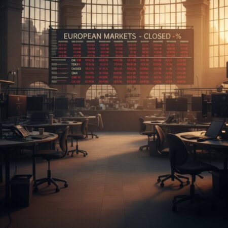 Major European indices close lower on the day