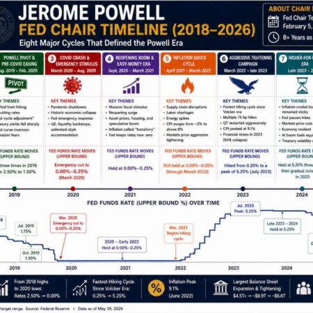 Powell exits after one of the wildest Fed eras in history