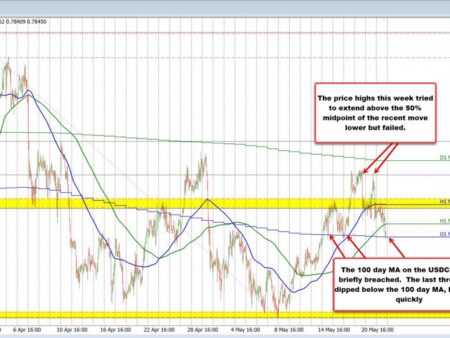 USDCHF trades new lows for the week but also near key 100 day MA support
