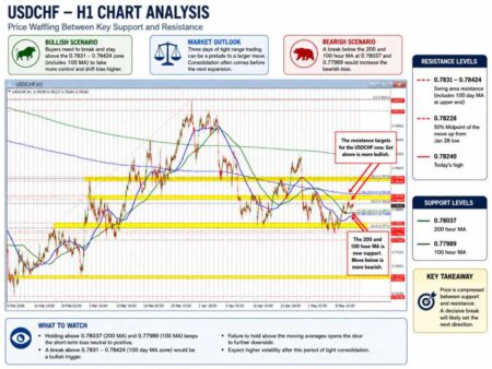 USDCHF waffling with buyers and sellers battling it out. What would break this pair out?