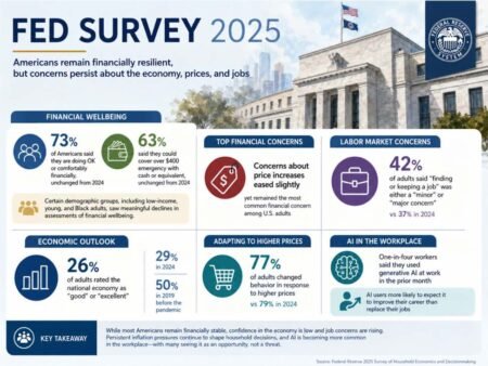 Fed:Americans remained financially resilient in 2025, but worries beneath the surface grew