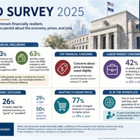 Fed:Americans remained financially resilient in 2025, but worries beneath the surface grew