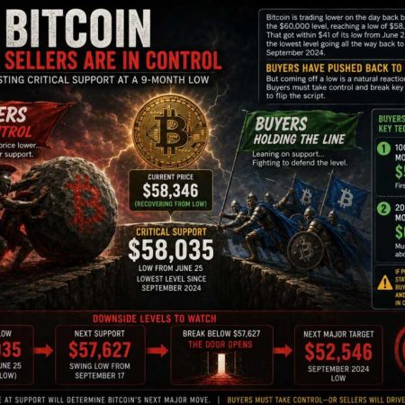 Bitcoin is testing the low for 2026 and lowest level going back to September 2024