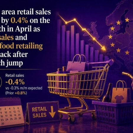 Euro area retail sales fall in April, challenging outlook ahead