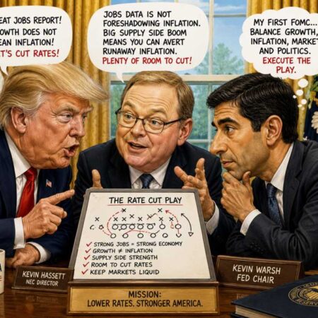 Trump cheers Jobs report. Bond yields rising/ stock sliding send warnings