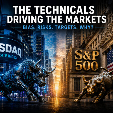 The declines in the Nasdaq has tilted the short term bias more into neutral territory. S&P remains more bullish.